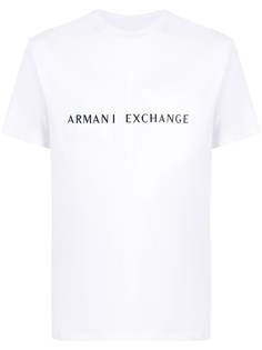 Armani Exchange футболка с тисненым логотипом