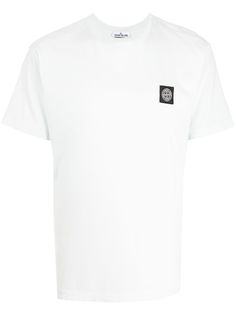 Stone Island logo-patch round-neck T-shirt