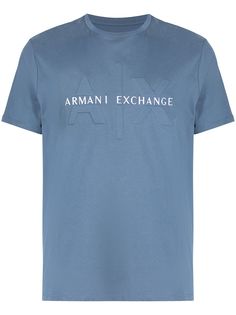Armani Exchange футболка с тисненым логотипом