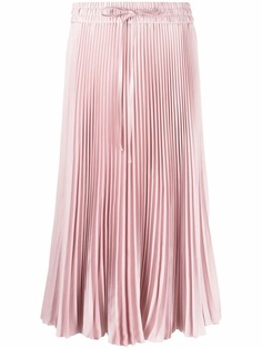 RED Valentino юбка миди с завышенной талией и складками