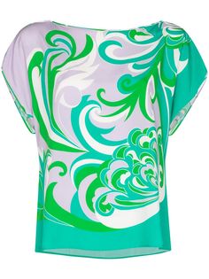 Emilio Pucci топ с вырезом-лодочкой