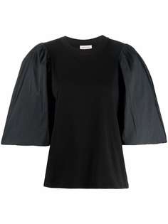 Alexander McQueen укороченная блузка с объемными рукавами