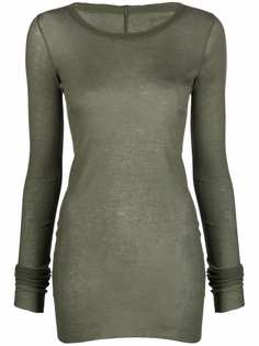 Rick Owens DRKSHDW топ в рубчик с длинными рукавами