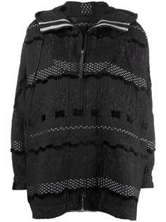 Giorgio Armani пальто с капюшоном и контрастной строчкой
