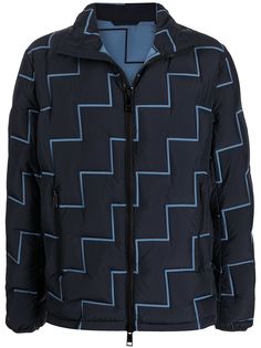 Armani Exchange пальто на молнии с геометричным принтом