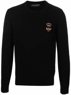 Dolce & Gabbana шерстяной джемпер с вышивкой