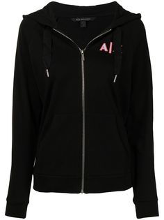 Armani Exchange худи на молнии с монограммой