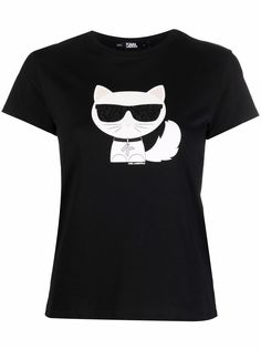 Karl Lagerfeld футболка Choupette с графичным принтом