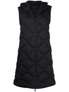 Moncler дутый жилет с нашивкой-логотипом