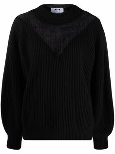 MSGM свитер с тюлем