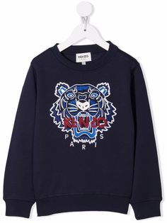 Kenzo Kids толстовка с принтом Tiger