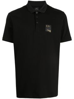 Armani Exchange рубашка поло с нашивкой-логотипом