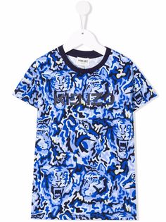 Kenzo Kids футболка с вышитым логотипом