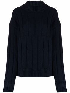 Jil Sander джемпер крупной вязки с высоким воротником