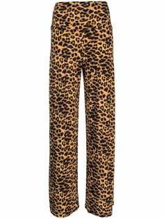 Norma Kamali широкие брюки с леопардовым принтом