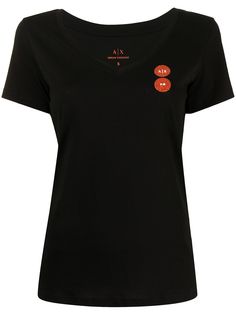 Armani Exchange футболка с нашивкой-логотипом