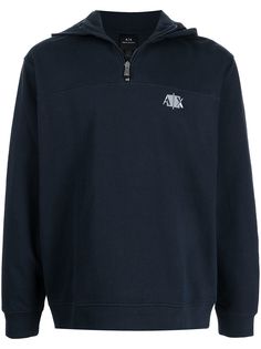 Armani Exchange джемпер с капюшоном и логотипом