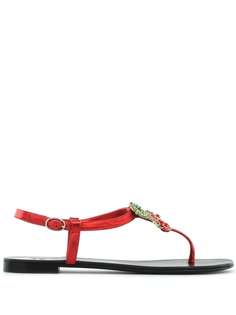 Giuseppe Zanotti сандалии Cherry на плоской подошве