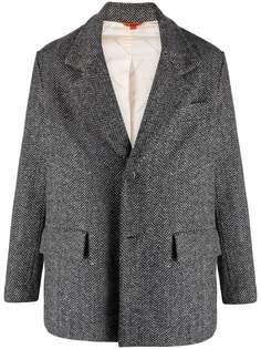 Barena пиджак с узором в елочку