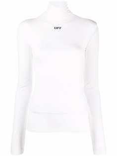Off-White LS SECOND SKIN TURTLENECK WHITE BLACK