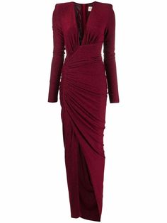Alexandre Vauthier вечернее платье с эффектом металлик