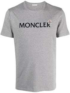 Moncler футболка с нашивкой-логотипом