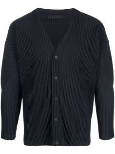 Homme Plissé Issey Miyake кардиган в рубчик