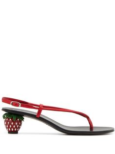 Giuseppe Zanotti босоножки Fragola на низком каблуке