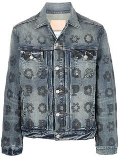 Purple Brand джинсовая куртка с принтом Monogram