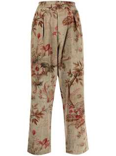Pierre-Louis Mascia прямые брюки с цветочным принтом