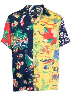 Polo Ralph Lauren рубашка в технике пэчворк с принтом Tropical