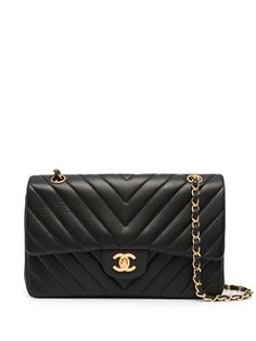 Chanel Pre-Owned сумка на плечо V Stitch Double Flap 1990-х годов
