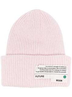 MSGM logo-patch beanie