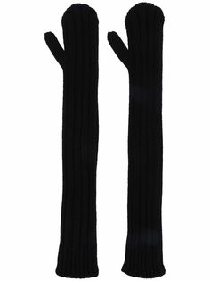 Sacai chunky-knit gloves