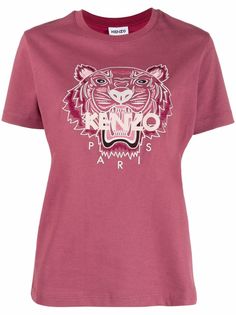 Kenzo футболка с вышивкой Tiger