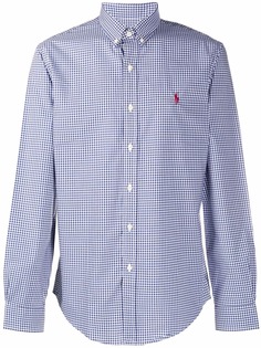 Ralph Lauren клетчатая рубашка с вышивкой Polo Pony
