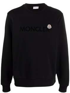 Moncler толстовка с круглым вырезом и логотипом