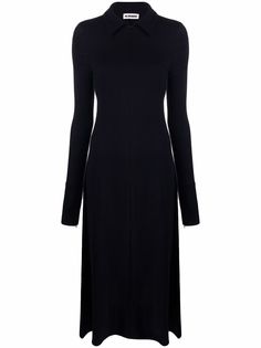 Jil Sander трикотажное платье с цепочкой