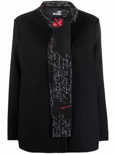 Love Moschino пиджак с шарфом и принтом