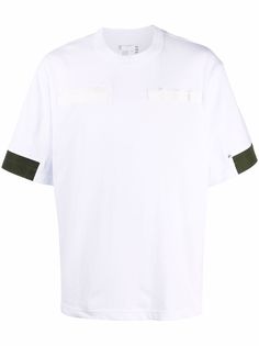 Sacai футболка с контрастной отделкой