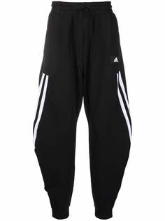 adidas широкие спортивные брюки с полосками
