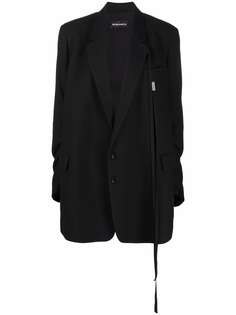 Ann Demeulemeester пальто с драпировкой и ремешками