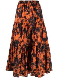 Kenzo floral-print high-waisted skirt