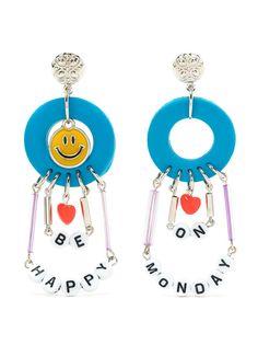 Amir Slama серьги-подвески Be Happy on a Monday с бусинами