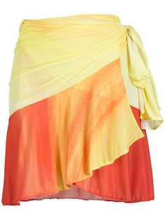 Amir Slama двухцветная юбка мини с запахом