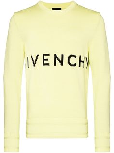Givenchy GIV FRNT LOGO BK 4G CRW SWTR YEL