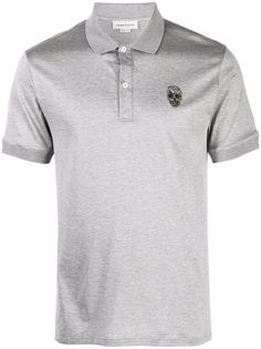 Alexander McQueen skull-embroidered polo shirt