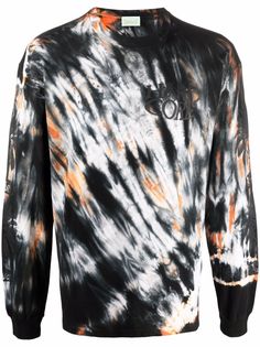 Aries tie dye-print cotton sweatshirt