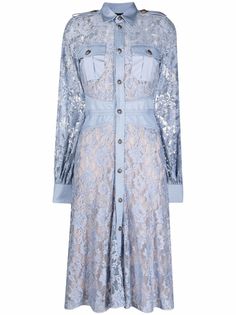 Dsquared2 кружевное платье-рубашка длины миди