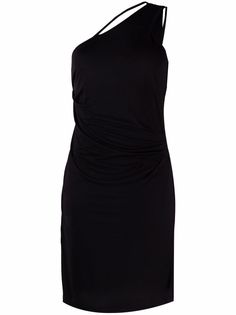 Helmut Lang платье на одно плечо с ремешками